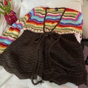 Boston Proper Multicolor crocheted sweater